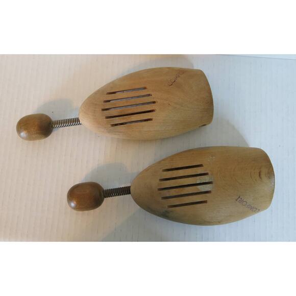 VINTAGE Shoe Trees Stretcher Pair Men's Wood Metal Size Large West Germany - Picture 3 of 13